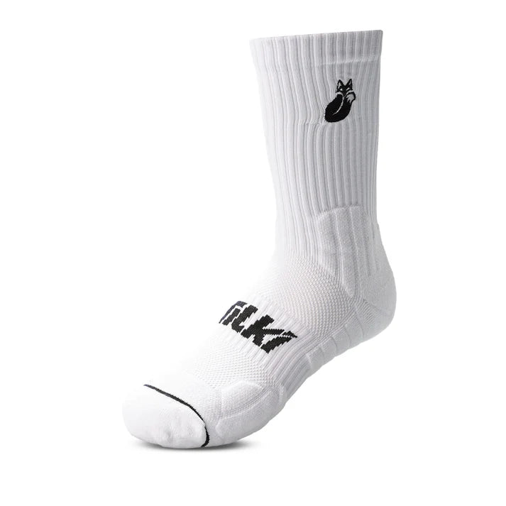 Calcetin Crew D3 Tilki Lehinde White/Black