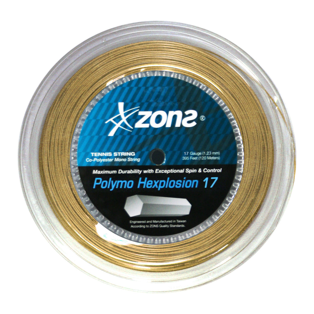Rollo Cuerda Tenis POLYMO HEXPLOSION 1.28 / 16L 120m Ambar