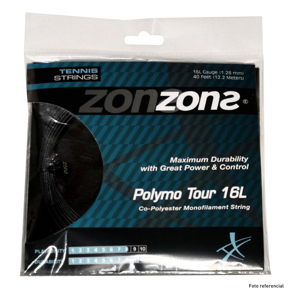 Set Cuerda Tenis POLYMO TOUR 1.28 / 16L Negro