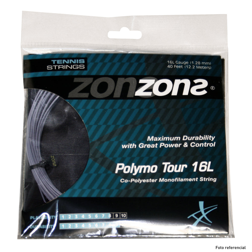 Set Cuerda Tenis POLYMO TOUR 1.28 / 16L Plata