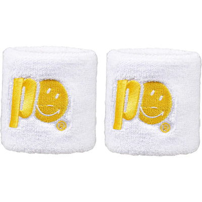 Muñequeras Prince x Smiley par corta Blanco
