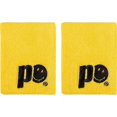 Muñequeras Prince x Smiley par corta Amarillo