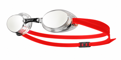 Lentes de Natación SAEKO S9UV Sprint Mirror Clear-Red
