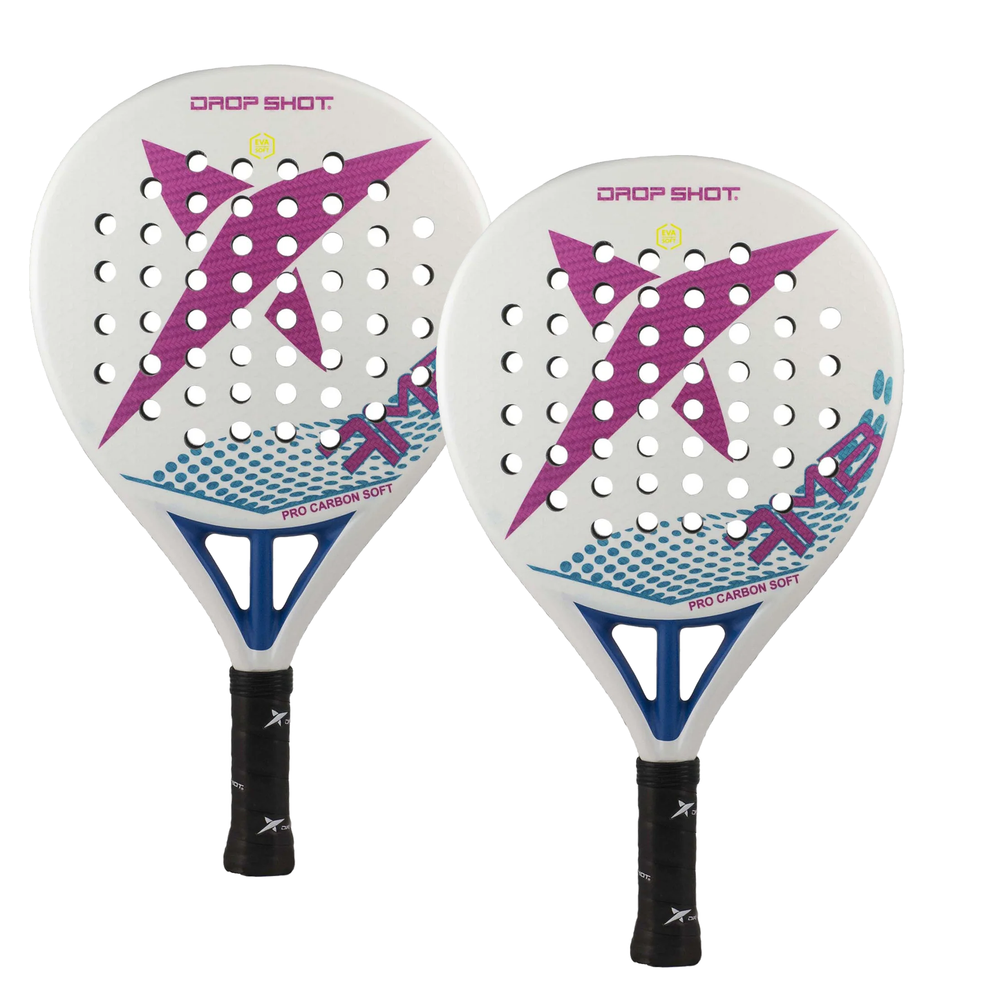 Pack 2X Pala Pádel Pro Carbon Soft 2022 Drop Shot