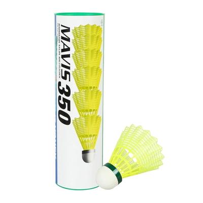 Plumilla Bádminton Mavis 350 Amarillo Slow x6 Yonex