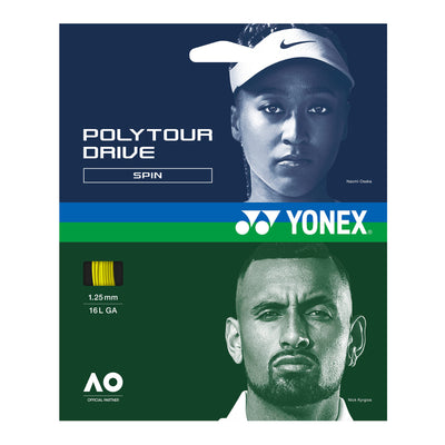 Set Cuerda Tenis POLY TOUR DRIVE 1.25 / 16L Amarillo