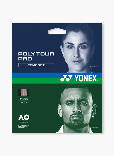 Set cuerda tenis POLYTOUR PRO 1.25mm Warm Grey