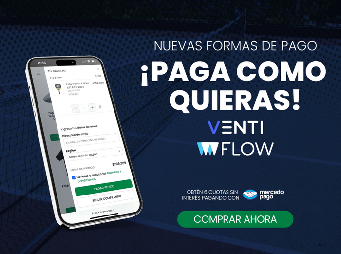 Medios de pago Venti Flow y mercado pago