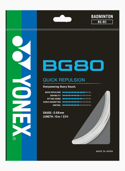 Set Cuerda Bádminton Yonex BG80 White