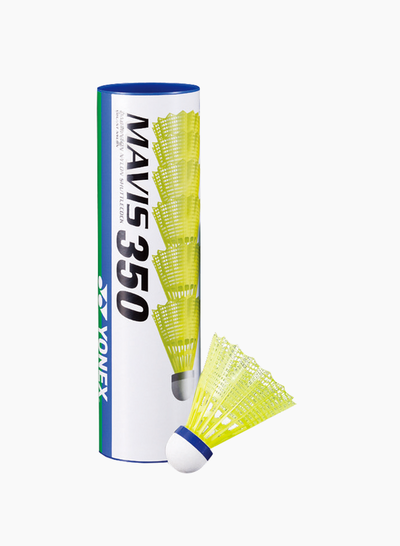 Plumilla Bádminton Mavis 350 Amarillo Slow x6 Yonex