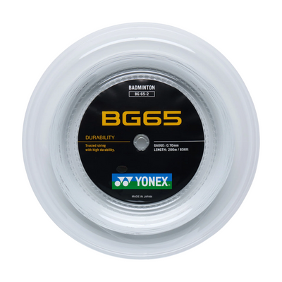 Cuerda Bádminton BG65 Blanco Rollo Yonex