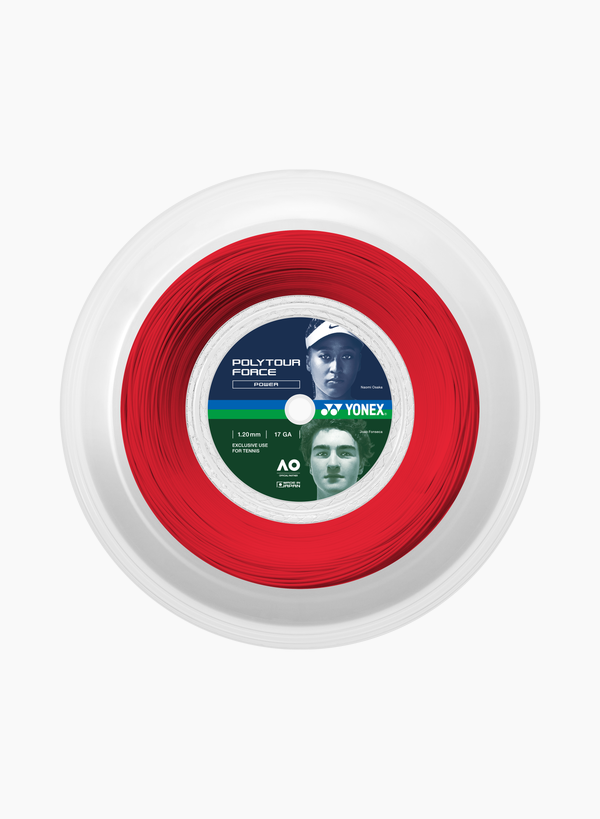 Rollo Cuerda de Tenis POLYTOUR FORCE 1.30mm Bright Red 200m