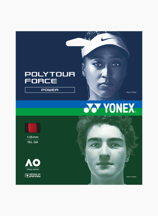 Set Cuerda de Tenis Yonex POLYTOUR FORCE 1.25mm Bright Red