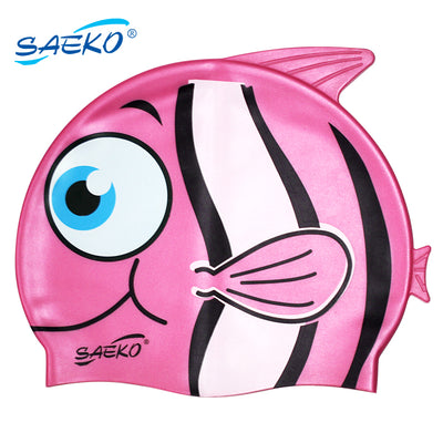 Gorra Natación Silicona FISH Rosa