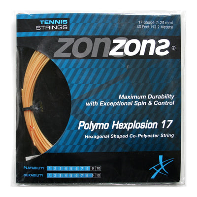 Set Cuerda Tenis POLYMO HEXPLOSION 17/1.23 Oro