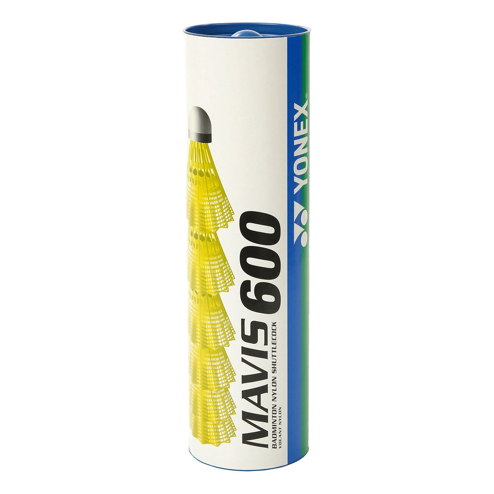 Plumilla Bádminton Mavis 600 Amarilla Medium x6 Yonex