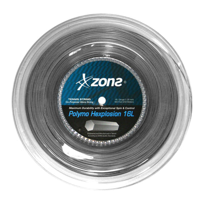 Rollo Cuerda Tenis POLYMO HEXPLOSION 16L/1.28  Plata